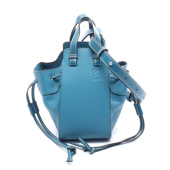LOEWE Handbags - Loewe Leather Hammock Mini Handbag Blue